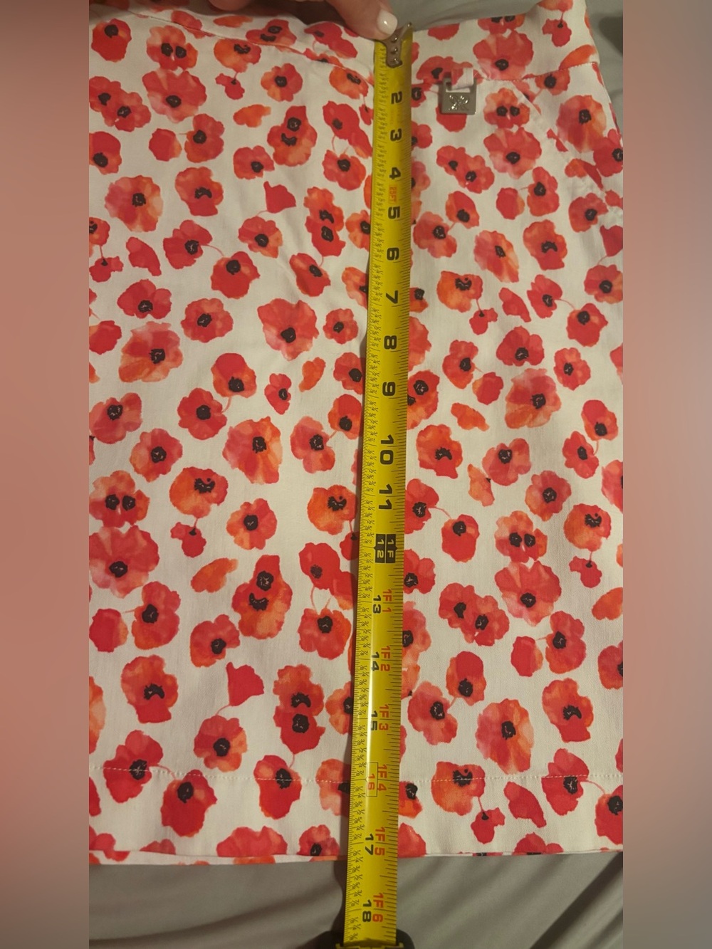 Rafaella Red and White Floral Fabric - Picture 3 of 4
